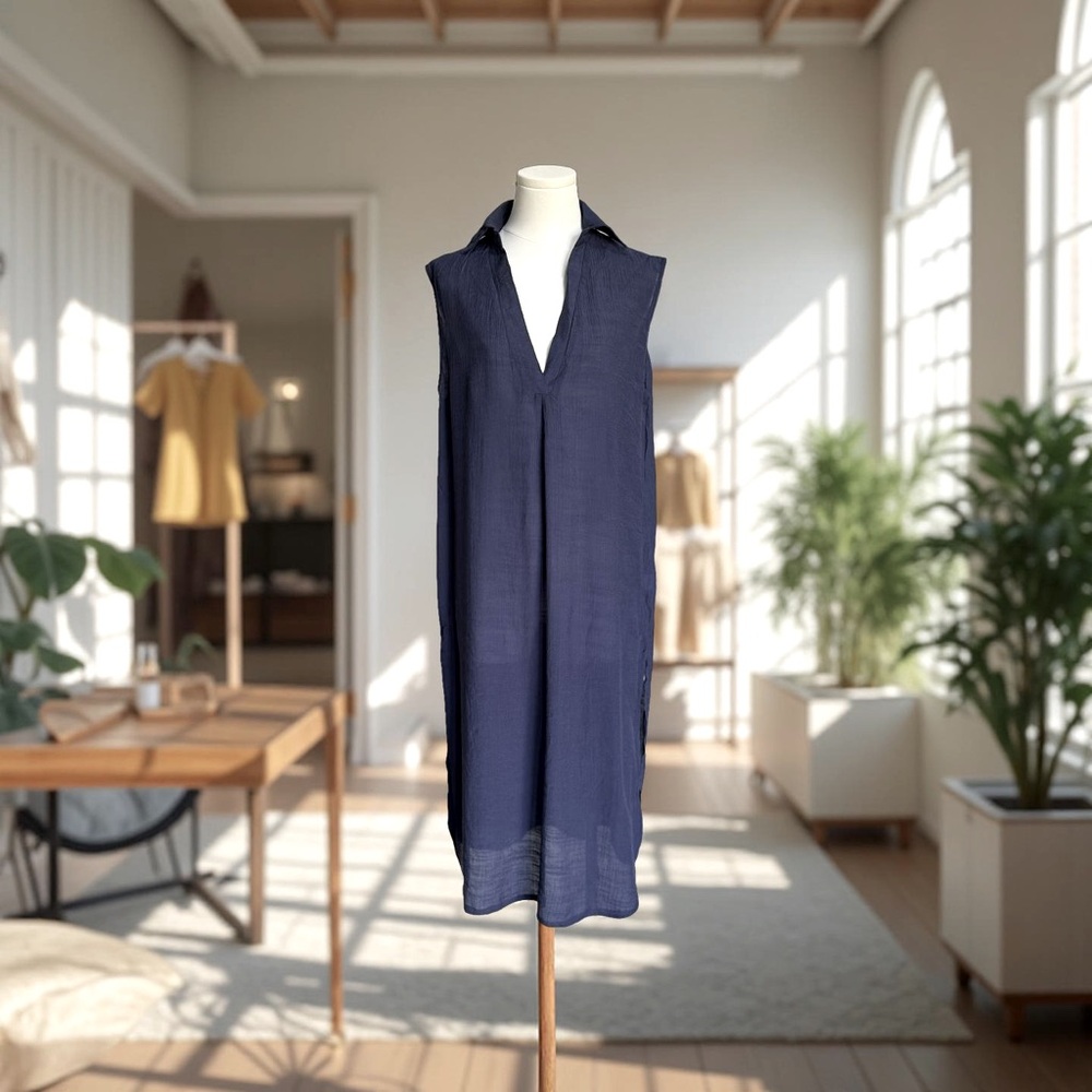 Women’s Cupshe Navy Blue Cover Up Dress! Small! - Picture 1 of 8
